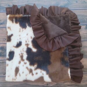 Cowhide Print Carseat Baby blanket